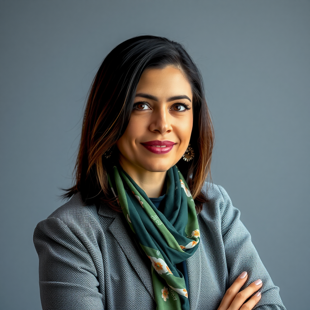 Retrato profesional de Sofía González, CEO de MercurialSyst.